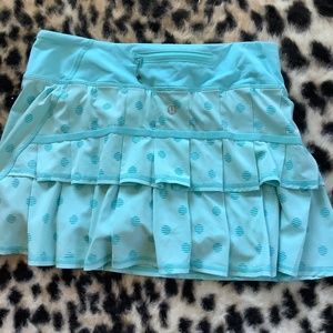 Lululemon size 4 blue, dotted skirt with shorts